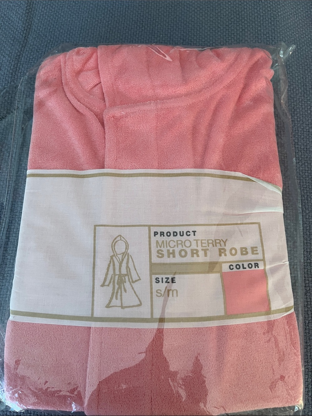 Bath & Body Works Coral Pink Plush Terry Short Robe NWT size S/M
